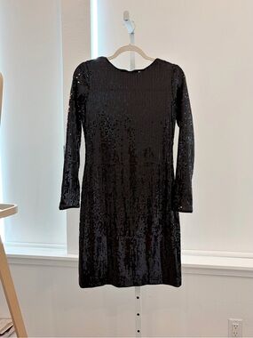 vince camuto long sleeve sequin dress Vince Camuto Sequin Long-sleeve Dress